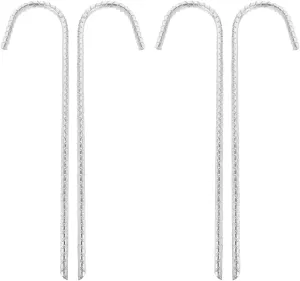 4Pcs Heavy Duty Tent Stakes Threaded Ground Anchors for Camping Gardening Durable Canopy Fixing Tools for Secure Outdoor Stability and Versatile Use