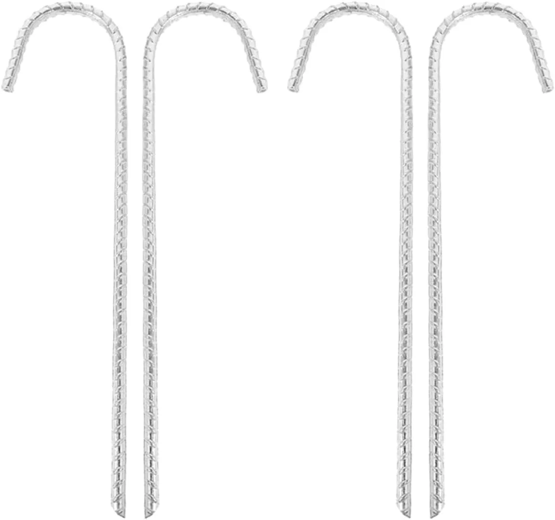 4Pcs Heavy Duty Tent Stakes Threaded Ground Anchors for Camping Gardening Durable Canopy Fixing Tools for Secure Outdoor Stability and Versatile Use