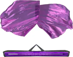 54"x54" Worship Flags for Dance Church, 2 Pack Praise Dance Flag Set, Beginner-Friendly Praise Flags With Flexible Rods & Carrying Bag, Purple