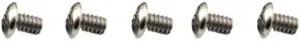 5PCS T8 Torx Head Titanium Screws Fits for Flashlight or Torch Deep Carry Pocket Clip(Silver)