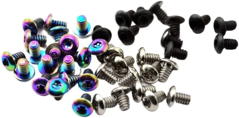 5PCS T8 Torx Head Titanium Screws Fits for Flashlight or Torch Deep Carry Pocket Clip(Silver)