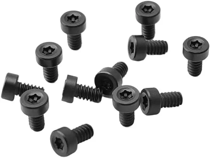 5PCS Titanium Screw with US 4-40 Thread, CNC Back Clip Torx Head Screws Fit for Outdoor Flashlight and Torch(Black)