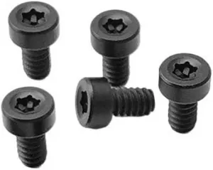 5PCS Titanium Screw with US 4-40 Thread, CNC Back Clip Torx Head Screws Fit for Outdoor Flashlight and Torch(Black)