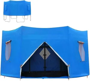 6FT/8FT/10FT/12FT/14FT/15FT Trampoline Tent, Trampoline Tent Cover, Waterproof Oxford Trampoline Canopy, Trampoline Sun Shade for 6 Straight Pole Round Trampoline