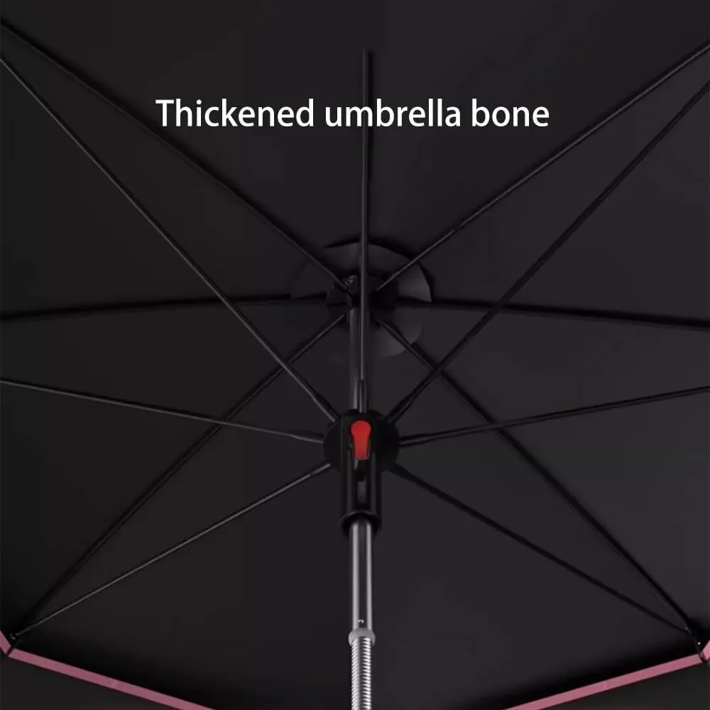 7.2ft 7.8ft Fishing Parasol Beach Umbrella, Windproof Sunshade Patio Umbrella With Anchor Carry Bag, Garden Yard Parasol 360° Rotation
