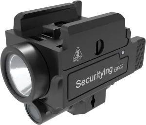 800 Lumens Pistol Light Laser Combo, Adjustable Rail Mounted Flashlight with Green Beam, Compact Strobe Weapon Light, Rechargeable Tactical Gun Light for Handgun Picatinny Glock Rails