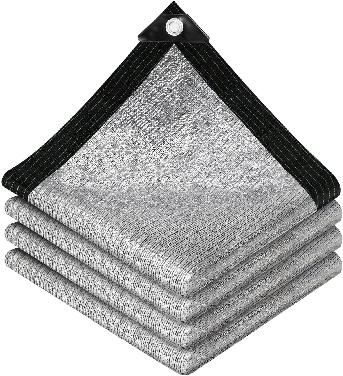 95% Aluminet Shade Cloth - Reflective Aluminium Shade Netting Sun Shade Cover with Grommets for Cars, Dogs, Outdoor, RV, Patio (12x20FT)