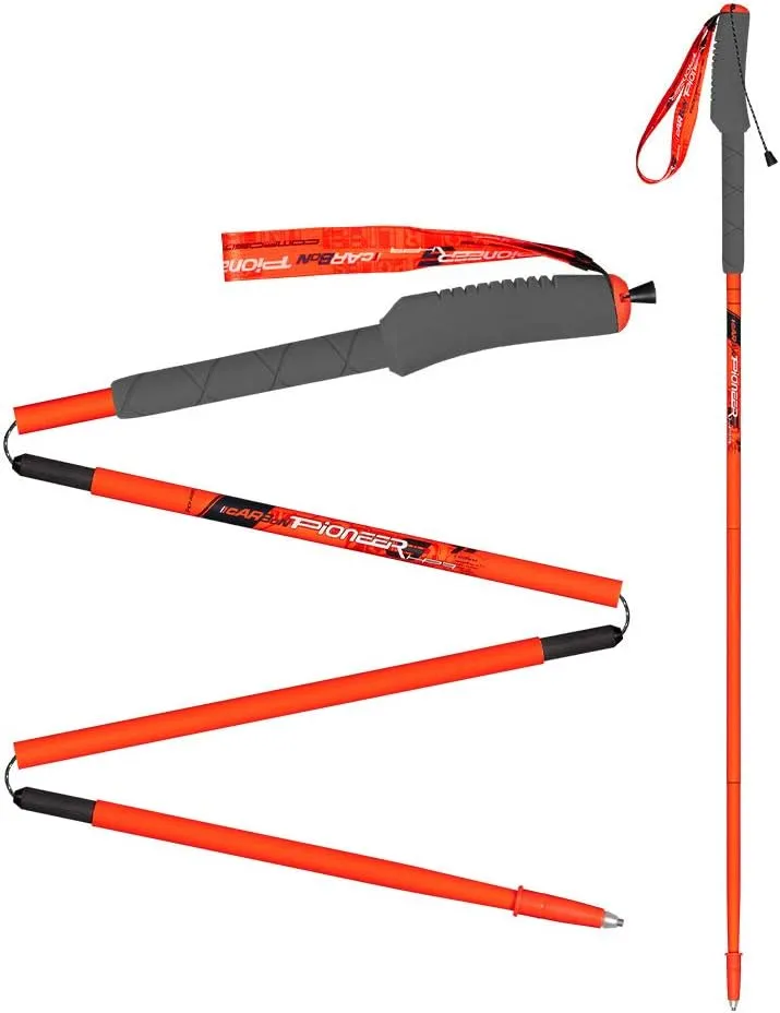 99% Carbon Fiber Ultralight Trekking Poles – 1pc Pack Collapsible and Telescopic Walking Sticks, Strong Lightweight, Adjustable Quick Flip-Lock,Professional Durable Walking Poles f