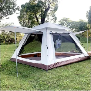 A Frame Tent 4 People Sun Protection Tents for Camping Waterproof Sturdy and Practical Large Tents for Camping for Family for Family,Outdoor,Hiking and Mountaineering