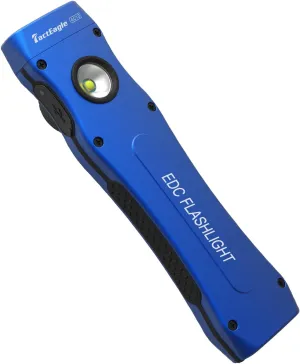AC12 Rechargeable EDC Flashlight 1100 Lumens, Pocket LED High Power Torch Light, Long Range Aluminum Waterproof Flashlight, Triple Sources for Outdoors Emergency Working,Blue