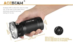 Acebeam X80-GT Flashlight/Searchlight -32,500 Lumens -18 x C-ree XHP50.2 LED's