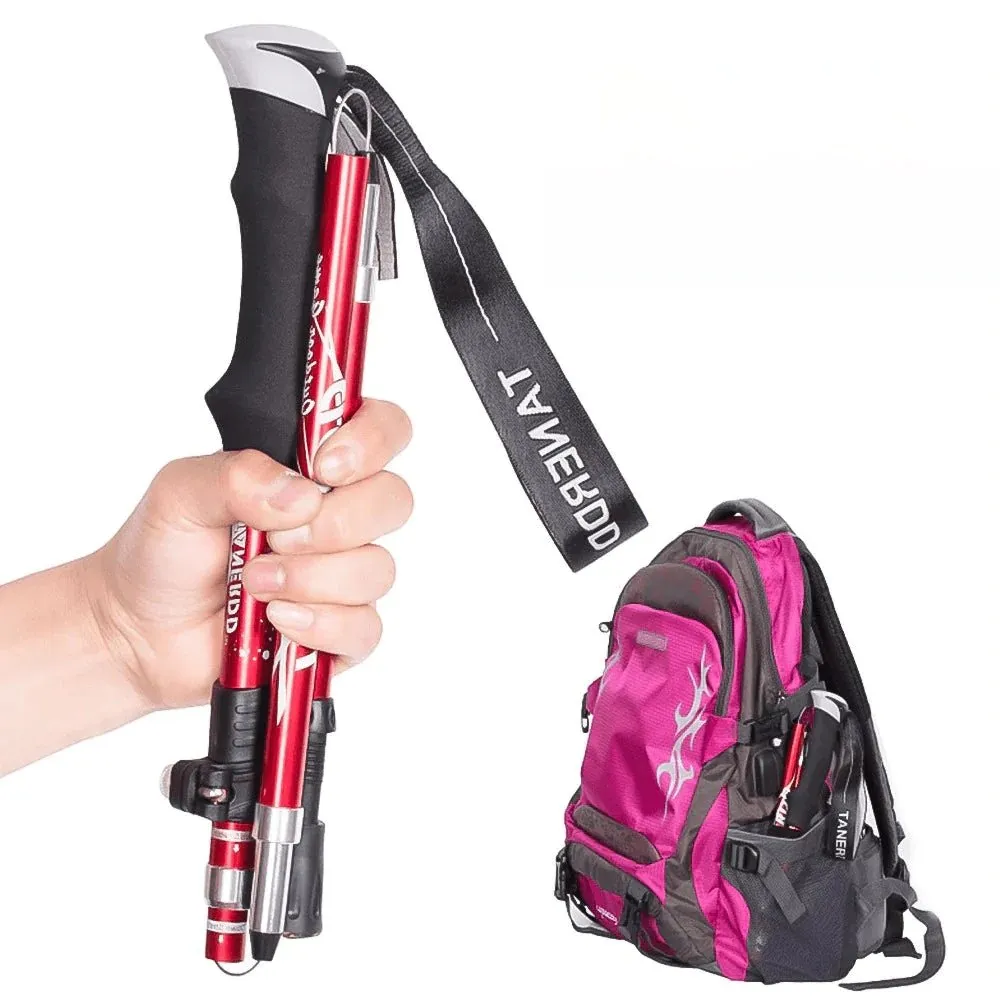 ADJUSTABLE FOLDABLE TREKKING POLES – TELESCOPIC HIKING STICKS