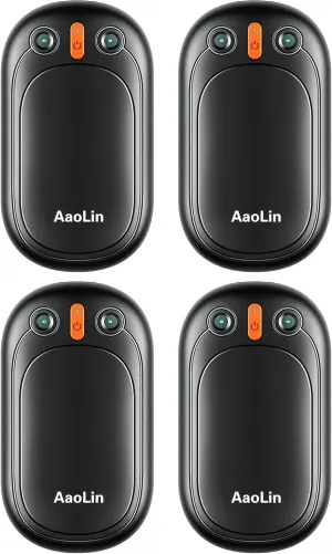 AI Hand Warmers Rechargeable, AaoLin 2 Pack Electric Hand Warmers Reusable, 12Hrs Long Heating, Portable Pocket Handwarmer Great Gift for Outdoors, Camping, Golf, Hunting Gear