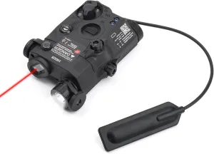 Airsoft PEQ15 Aiming Red/Green/Blue Laser, PEQ 15 Box with IR Laser Red/Green/Blue Laser Strobe/Constant White LED Flashlight, Suitable for 20mm Picatinny Rail AEG GBB CQB