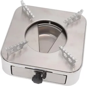 Alcohol Stove,Backpacking Stove,Portable Alcohol Stove Camping,Stainless Steel Silver One Piece Design Drawer Structure Spirit Burner for Home Outdoor Hiking