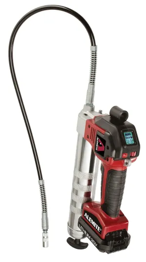 ALEMITE, 596A1, 596-A1 Battery-Powered Grease Gun, Red; Black; Silver