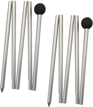 Aluminum Alloy Tent Support Poles for Camping and Beach Use, 2pcs with EVA Ball for Tent Safety (2M)