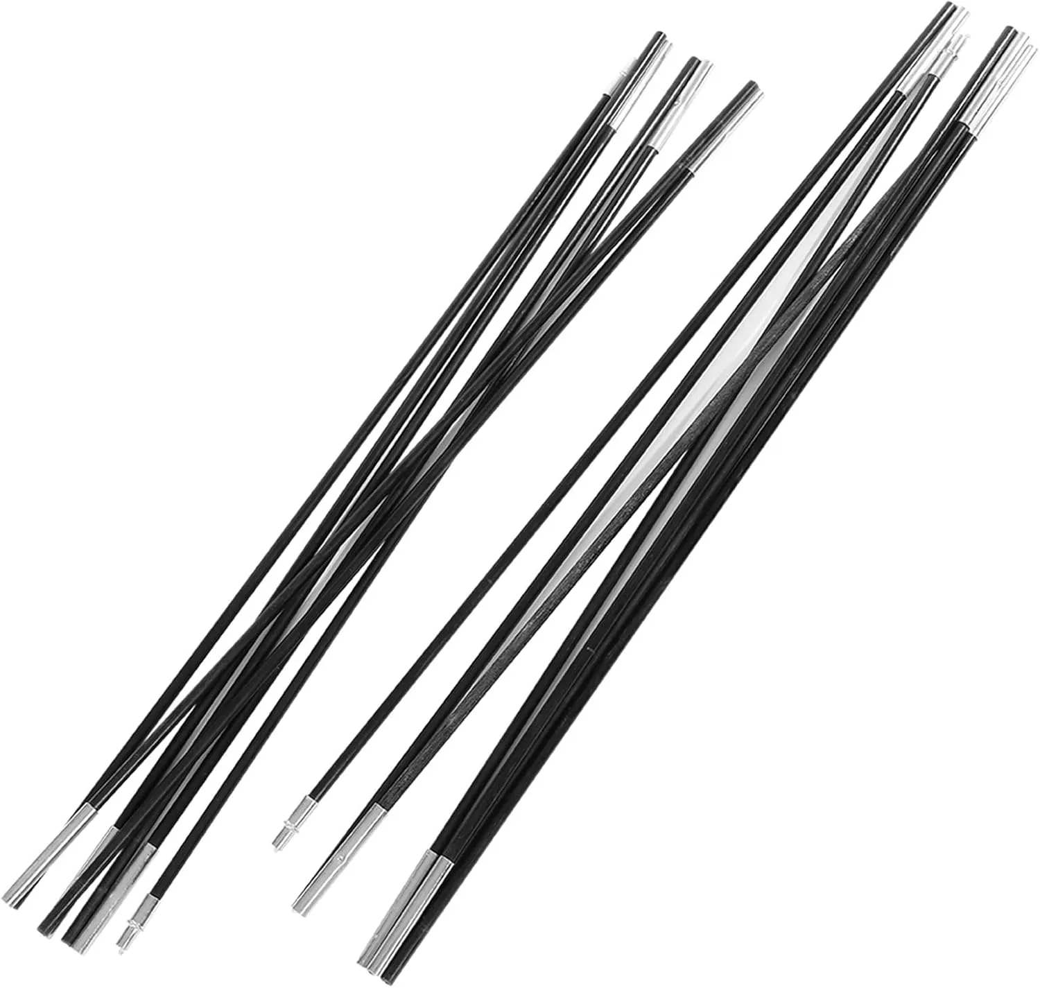 Alvinlite 2pcs Tent Poles Replacement 3.96m, Fiberglass Tent Pole Repair Kit, 7 Segments Flexible Tent Poles for Camping Hiking Backpacking 3-4 Person Tent, Rod Diameter 0.3 inch / 7mm
