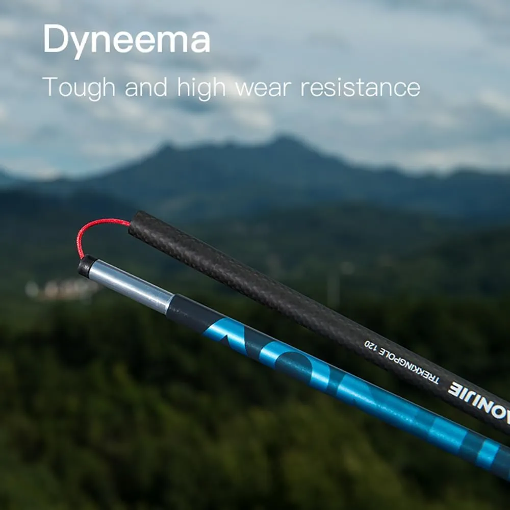AONIJIE 2pcs Carbon Trekking Poles, Quick-Lock Ultralight Folding Carbon Fiber Walking Sticks for Off-Road Outdoor Running