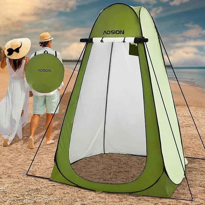 AOSION Privacy Shower Tent,Pop Up Changing Tent,Camp Bathroom Changing Dressing Room,Portable Toilet Tent with Carry Bag for Camping, Beach