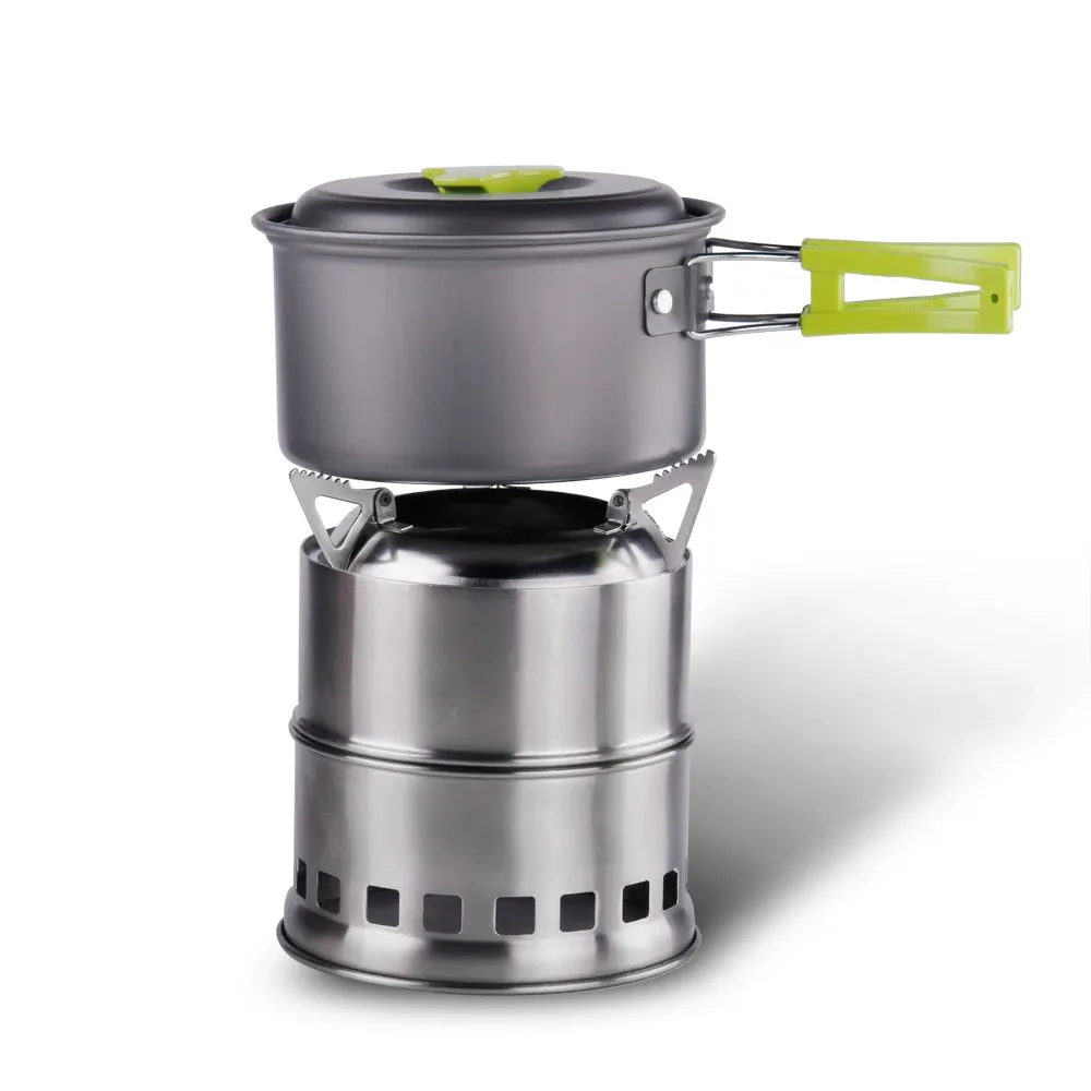 APG Outdoor wood gas wood-burning stove portable folding firewood stove camping gasification furnace