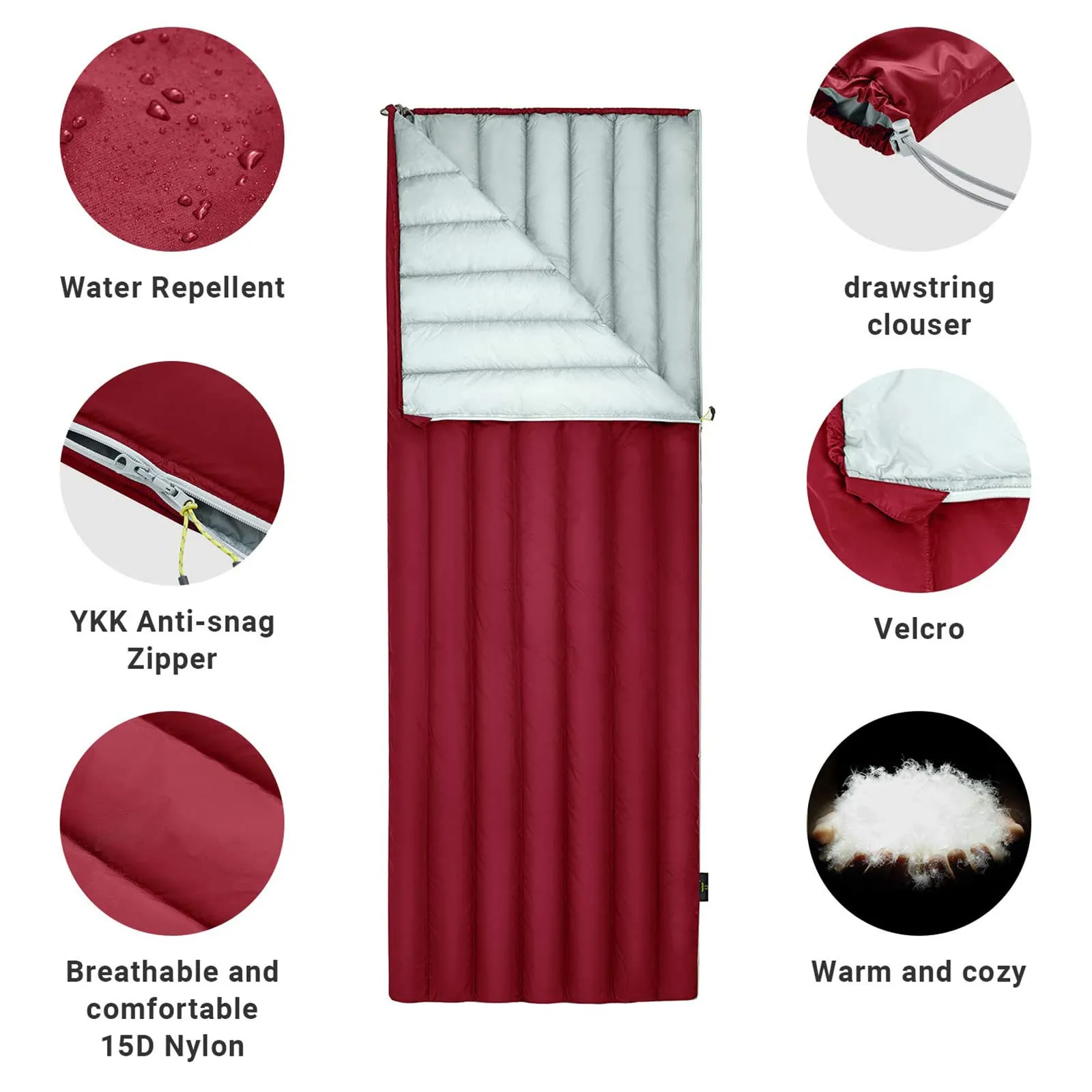 ATEPA SEATTLE 300 Down Envelope Sleeping Bag