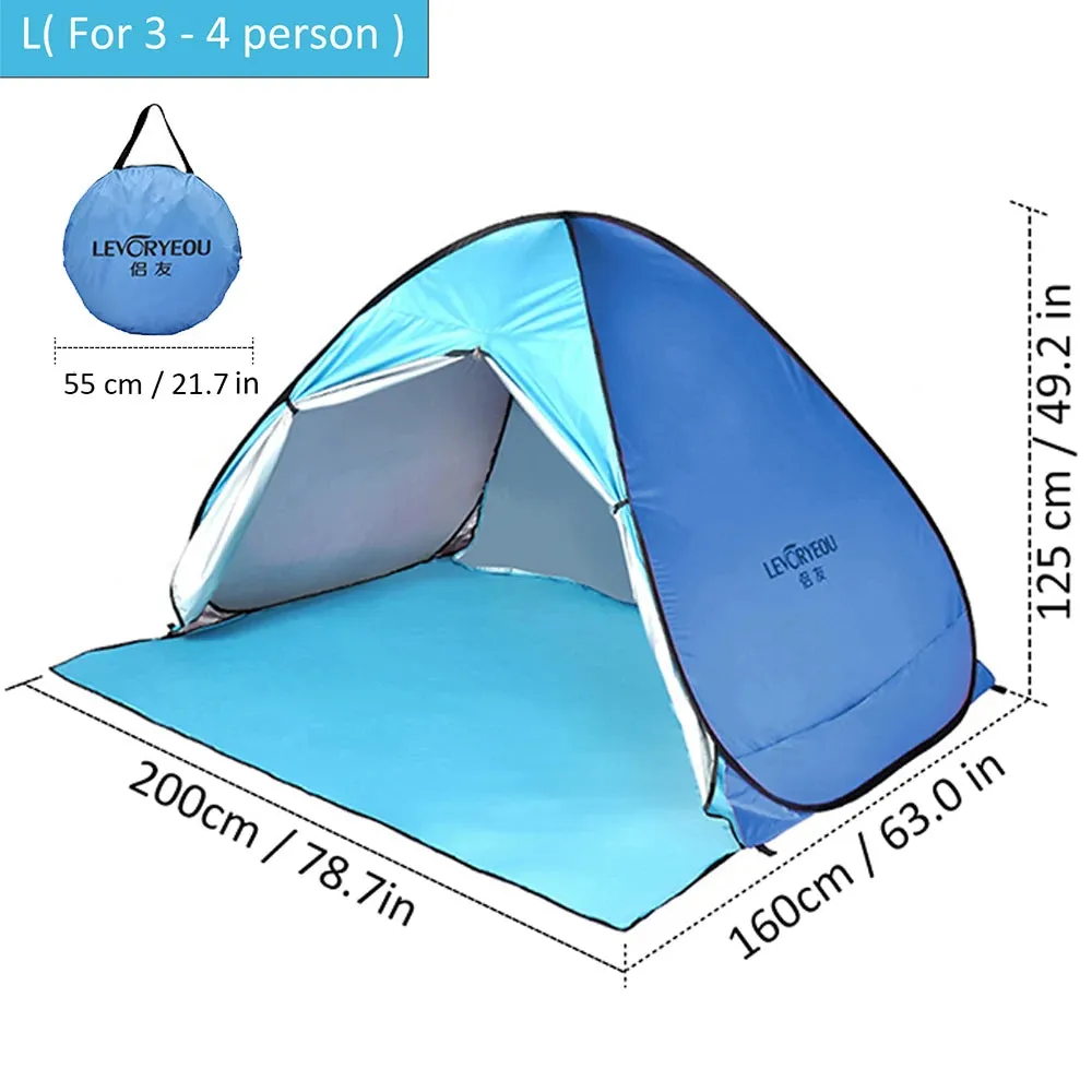 Automatic Camping Tent Ship From RU Beach Tent 2 Persons Tent Instant Pop Up Open Anti UV Awning Tents Outdoor Sunshelter