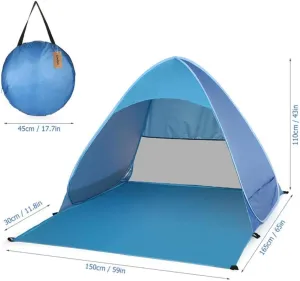 Automatic Instant Pop Up Beach Tent Lightweight Outdoor Protection Camping Fishing Tent Portable Folding Cabana Sun Shelter