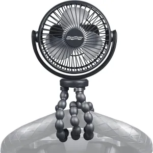Bag Boy Cart Fan 2.0, Adjustable and Compact Fan with Rechargeable Battery and Flexible Tripod Legs