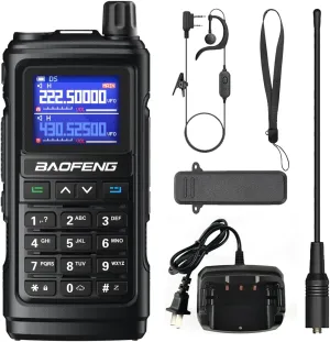 BAOFENG 17M Ham Radio Long Range Two Way Radio Dual Band Walkie Talkie for Adults with 999 Channels, VOX, DTMF, NOAA Weather Receiver, Flashlight, Earpiece, 1800mAh Li-ion Battery, Antenna