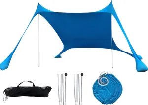Beach Canopy - Portable UV Protection Canopy, Lightweight and Compact Design | Quick Set Up Shade Tent, UPF 50  Protection Sun Protection with 4 Sandbags for Camping, Picnic