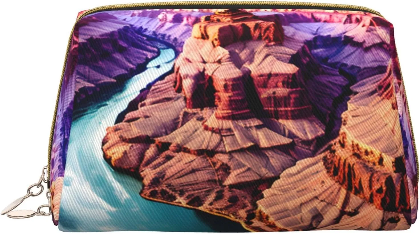 Beauty Grand Canyon Leather Toiletry Travel Bag, Compact Makeup Organizer For Women