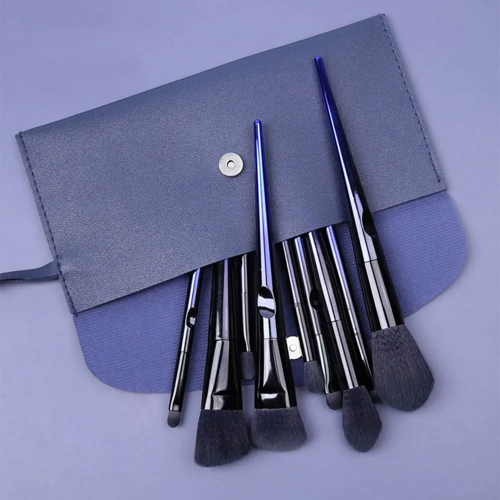 Beauty Tools Concealer Brush Set Fingerprints 10 Brushes Complete Makeup(1,D)