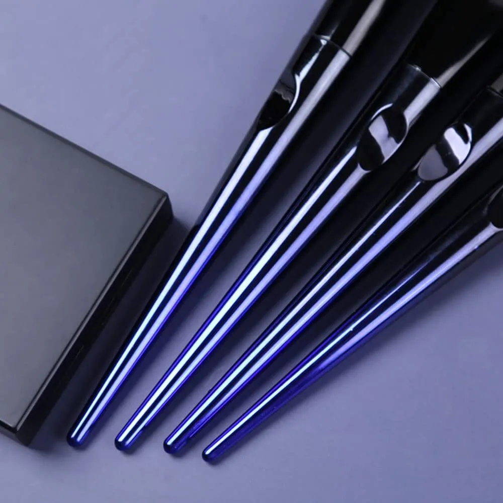 Beauty Tools Concealer Brush Set Fingerprints 10 Brushes Complete Makeup(1,D)