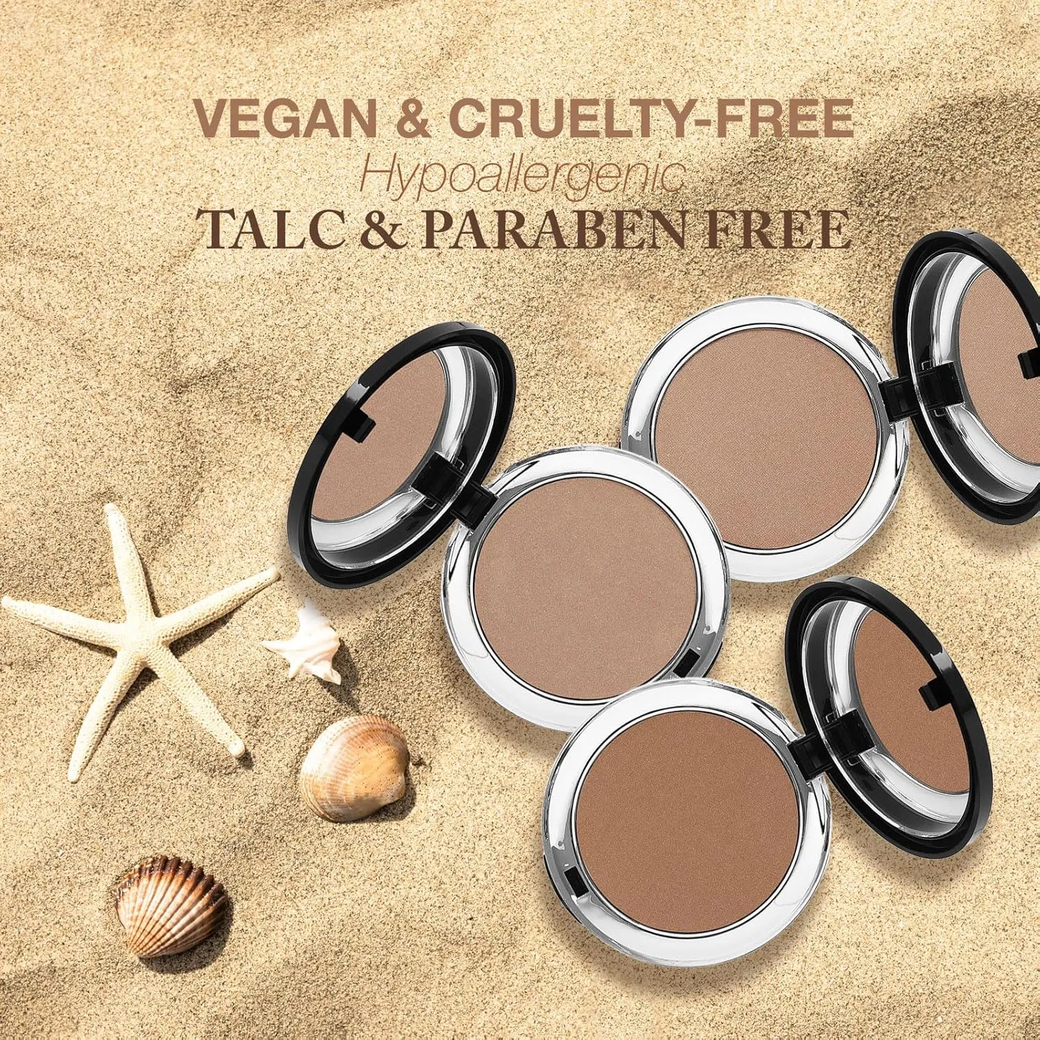 bellapierre Compact Mineral Bronzer | Beautifully Warms for a Sun Kissed Glow | Infused with Nourishing Jojoba | Non-Toxic & Paraben Free Formula - Starshine - 0.3 Oz