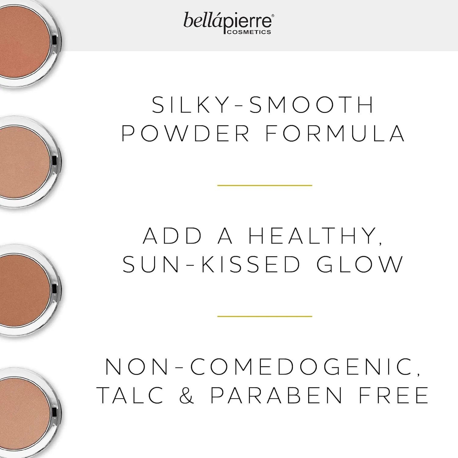 bellapierre Compact Mineral Bronzer | Beautifully Warms for a Sun Kissed Glow | Infused with Nourishing Jojoba | Non-Toxic & Paraben Free Formula - Starshine - 0.3 Oz