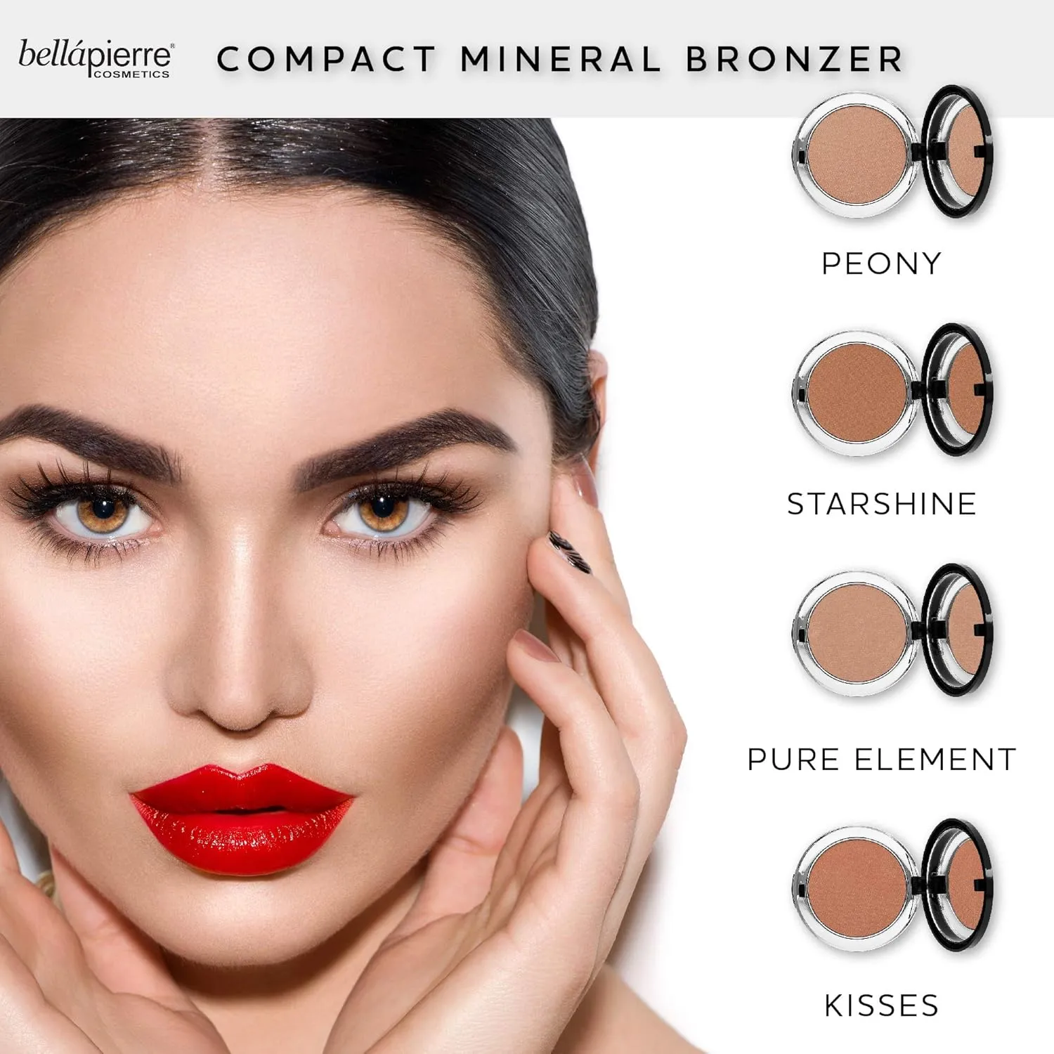 bellapierre Compact Mineral Bronzer | Beautifully Warms for a Sun Kissed Glow | Infused with Nourishing Jojoba | Non-Toxic & Paraben Free Formula - Starshine - 0.3 Oz