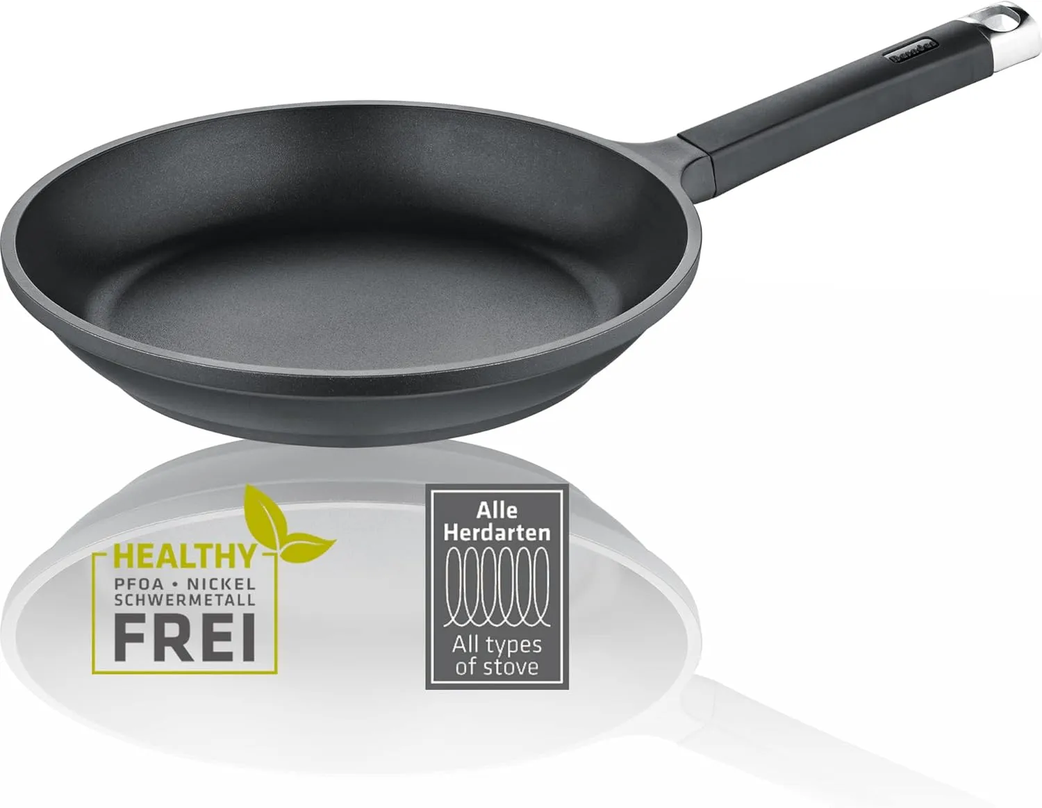 Berndes 20 cm Induction Frying Pan - Edition 100 - Small Frying Pan, Induction for All Types of Cookers, Non-Stick Coating, Cast Aluminium