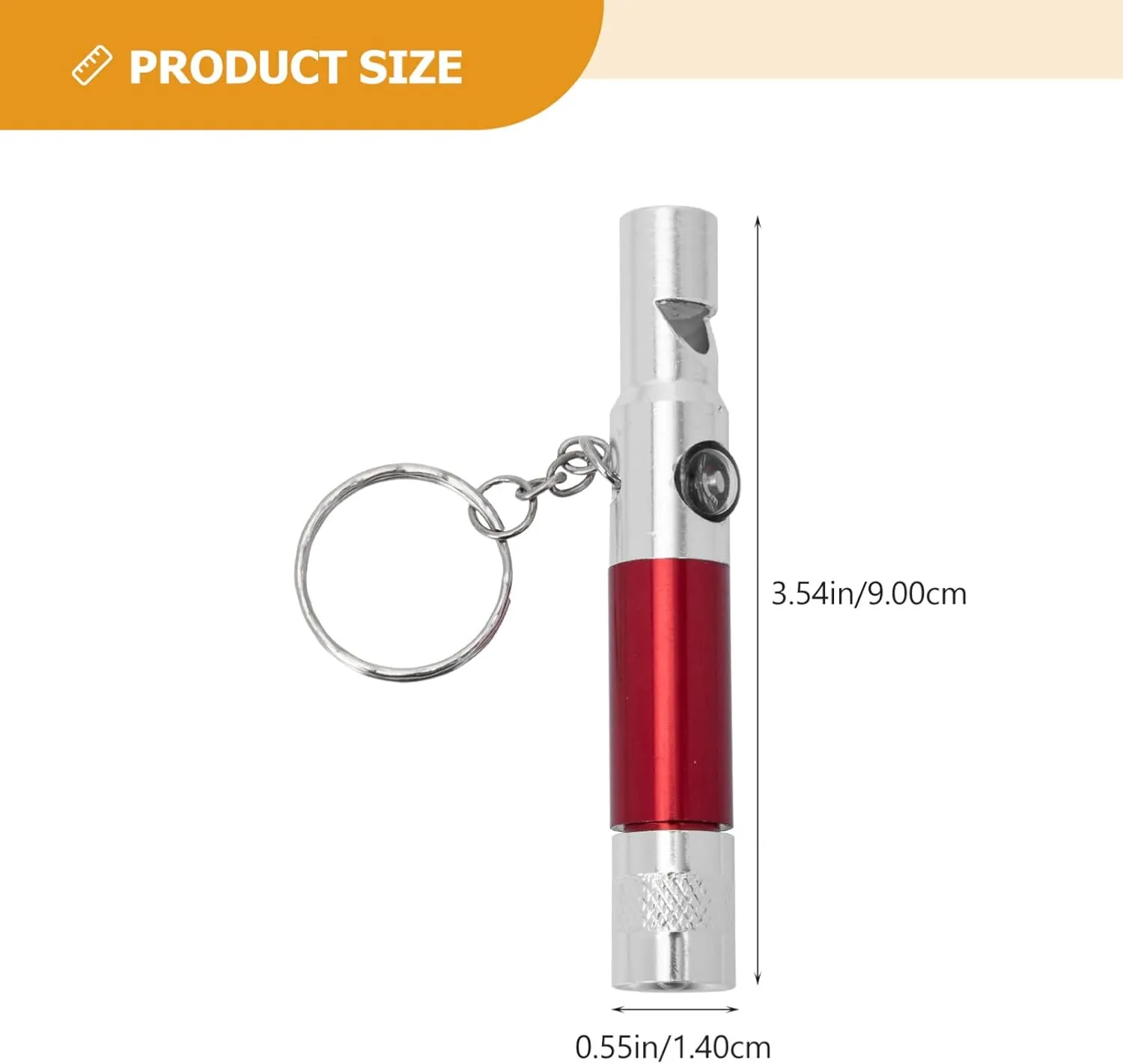 BESPORTBLE 2pcs Survival Whistles with Compass Flashlight Multifunctional Emergency Whistles