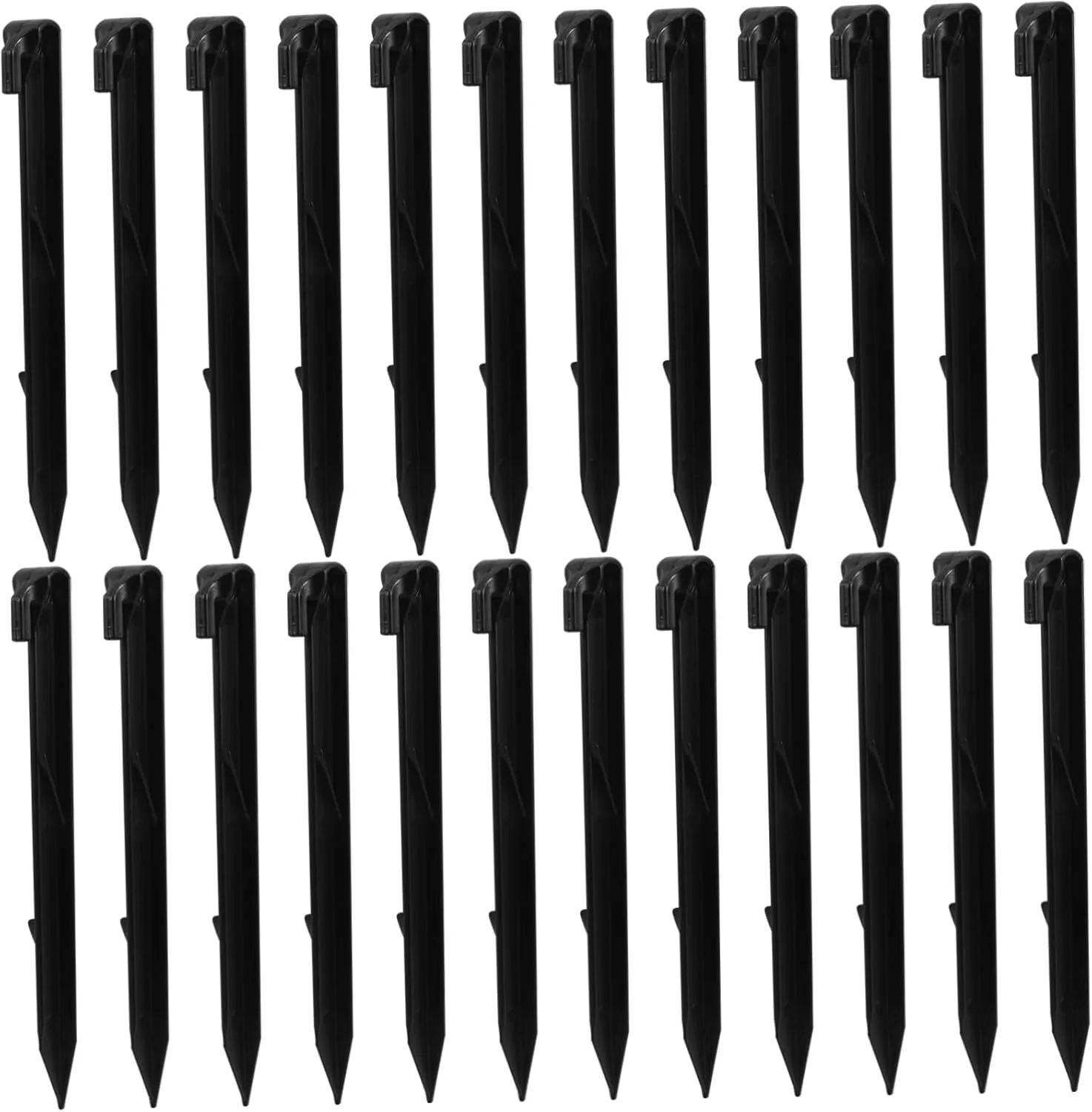 BESPORTBLE 50pcs Plastic Tent Stakes Durable Ground Stakes for Tarp Lawn and Garden Use Lightweight Pegs for Camping Outdoor Activities and Picnic Blankets