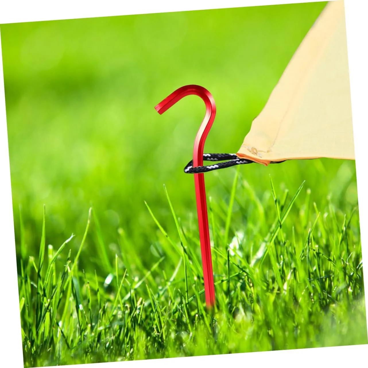 BESTonZON 2sets 6pcs Alloy Camping Tent Stakes Pegs for Outdoor Activities Durable Ground Stake for Hiking Picnics and Adventures Lightweight and Portable Design 6pcs*2