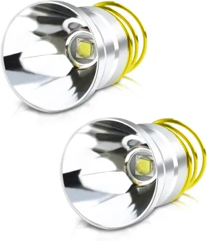 BESTSUN 2 Pack Ultra Bright L2 LED Bulb Single Mode 1200Lumens Drop-in P60 Design Module Flashlight Repair Replacement Bulb for Surefire Hugsby C2 G2 Z2 6P 9P G3 S3 D2 Ultrafire 501B 502B