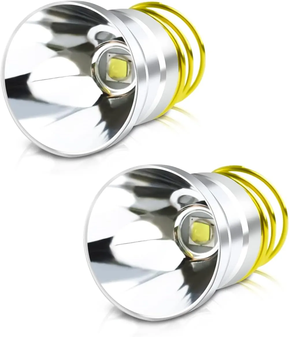 BESTSUN 2 Pack Ultra Bright L2 LED Bulb Single Mode 1200Lumens Drop-in P60 Design Module Flashlight Repair Replacement Bulb for Surefire Hugsby C2 G2 Z2 6P 9P G3 S3 D2 Ultrafire 501B 502B
