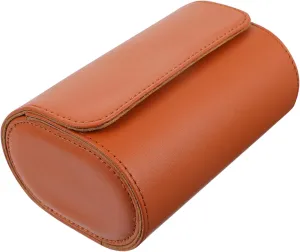 BESTYASH Leather Watch Travel Pouch Pu Leather Watch Storage Bag Snap Buckles for Easy Access for Travel Business Trips Safely and Stylishly