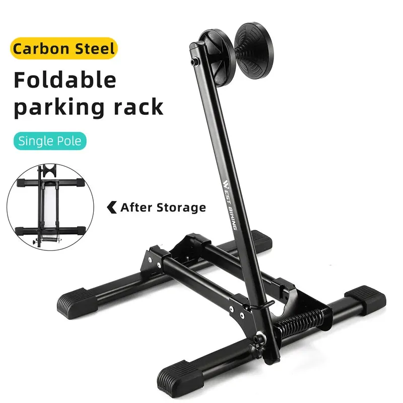 Bicycle Double Pole Foldable Parking Rack