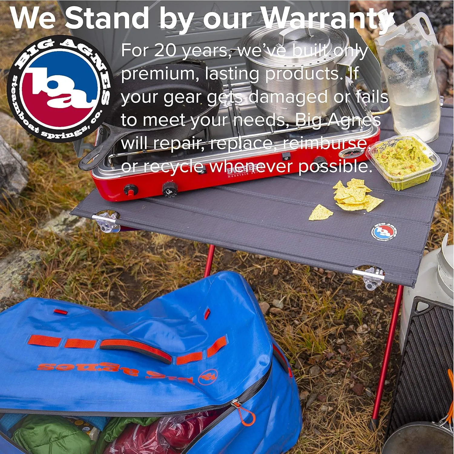 Big Agnes Woodchuck & Soul Kitchen Tables - Ultralight, Hard-Top Tables for Camping and Backpacking