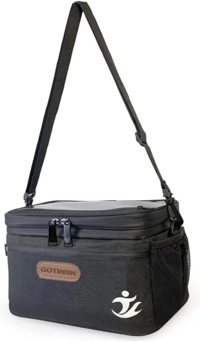 Bike Basket front Bag, Bicycle Insulated Handlebar Bag with Touch Screen Phone Holder Frame Tube Bag 5L Storage Bag Keep Cooling with Mesh Pockets for Riding Picnic Camping (Dark Black)