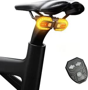 Bike Turn Signals,Bright Bicycle Turn Signals Front Back IPX5 Waterproof Wireless Remote Control Rear Bike Light USB Rechargeable LED Bike Flashlight for Mountain Bike,Bicycle,Scooter