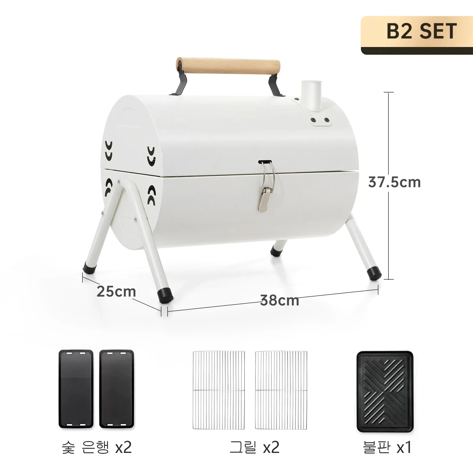 BISINNA Outdoor Multifunctional Portable Barbeque Stove Camping BBQ Charcoal Grill With Dual Side Camping Supplies