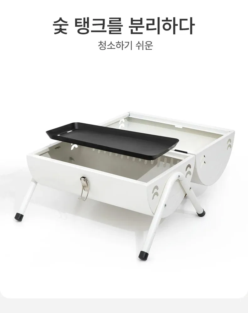 BISINNA Outdoor Multifunctional Portable Barbeque Stove Camping BBQ Charcoal Grill With Dual Side Camping Supplies